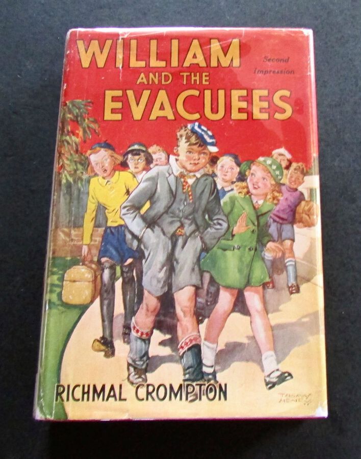 1940 2nd EDITION. WILLIAM & THE EVACUEES By RICHMAL CROMPTON WITH ORIGINAL DUST JACKET