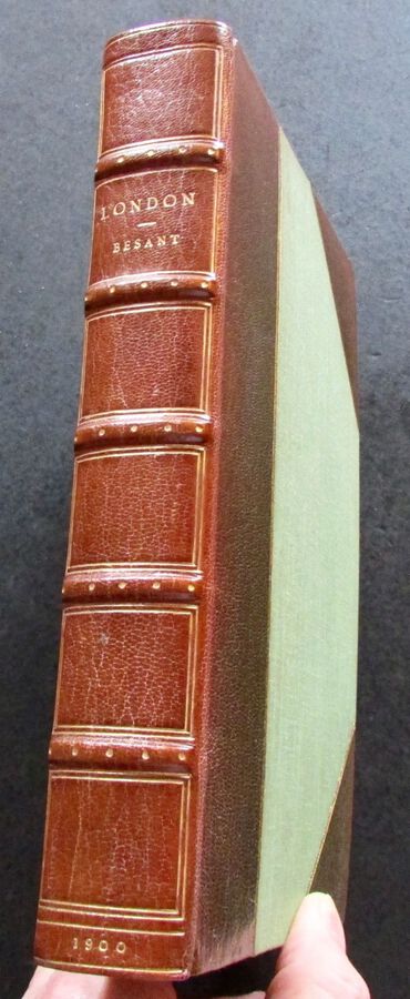 1900 LONDON By WALTER BESANT. FINE RIVIERE LEATHER BINDING  ILLUSTRATED EDITION