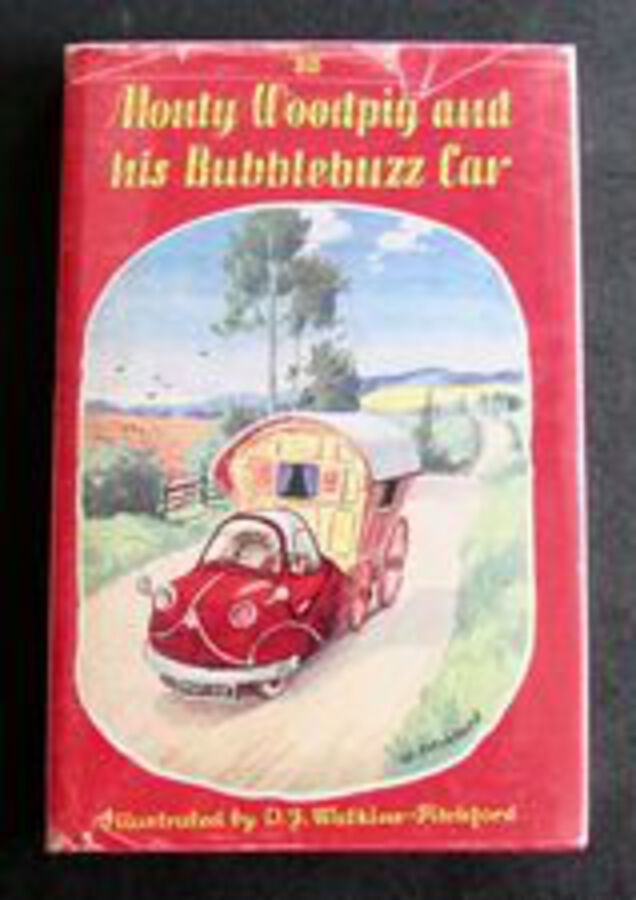 1958 1st EDTION MONTY WOODPIG & HIS BUBBLEBUZZ CAR By 'BB' & D J WATKINS PITCHFORD