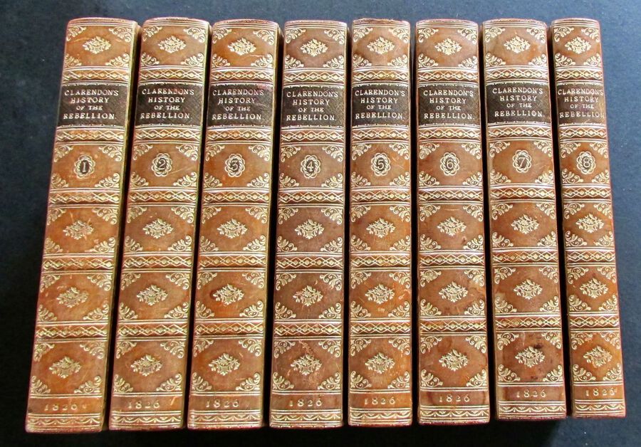 1826 HISTORY Of The REBELLION & CIVIL WARS IN ENGLAND Earl Of Clarendon 8 x VolUMES