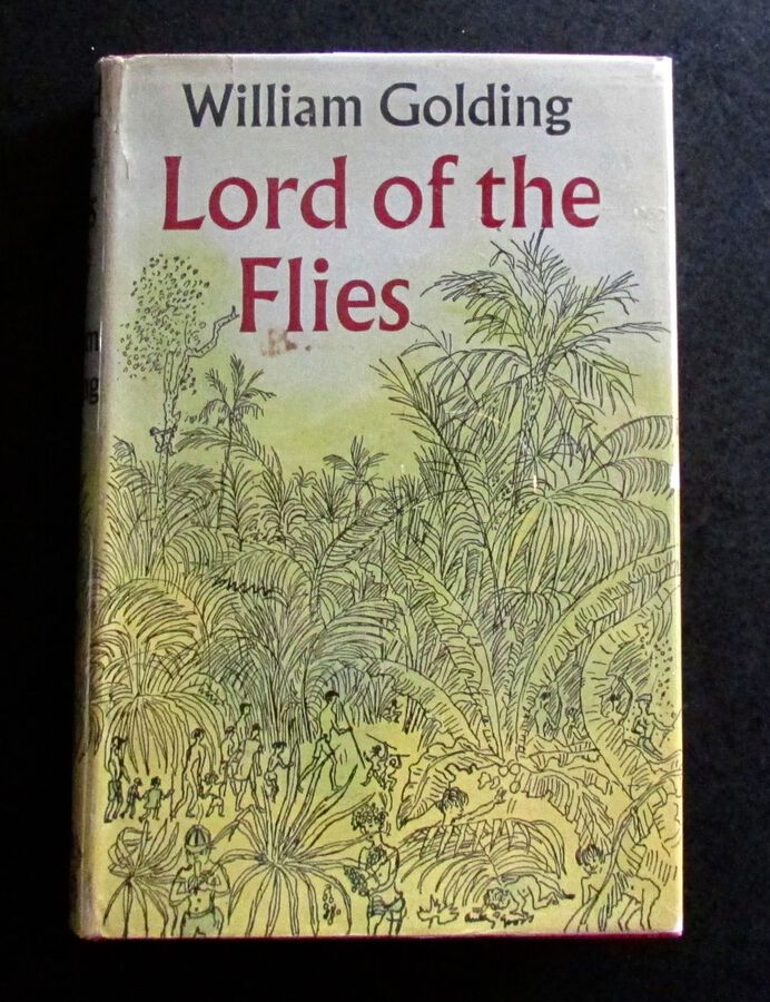 1957 LORD OF THE FLIES By WILLIAM GOLDING Rare Early Edition + ORIGINAL JACKET.  1ST EDITION, 4th IMPRESSION
