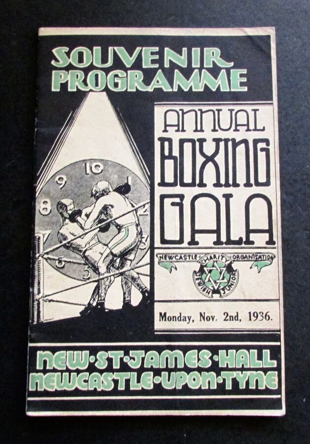 1936 Original ANNUAL BOXING GALA Souvenir Programme NEWCASTLE UPON TYNE
