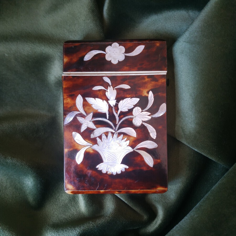 Tortoiseshell And Mother Of Pearl Card Case
