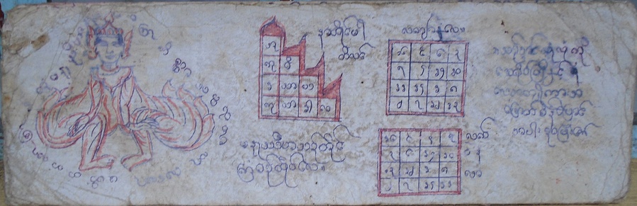 Antique Burmese Folding Book (Parabaik)