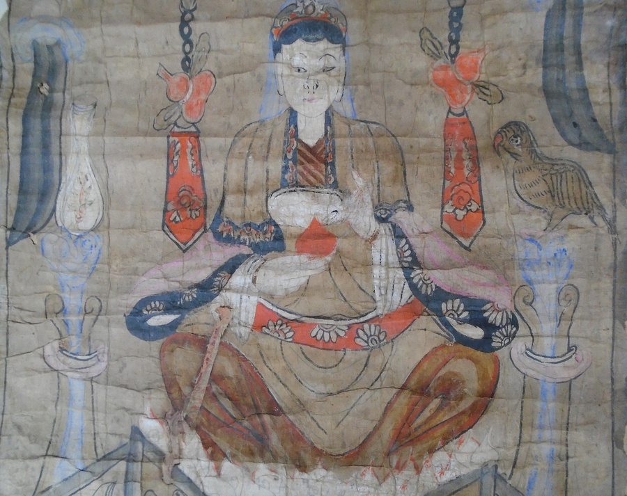 Antique Folk Painting of Taoist Deities