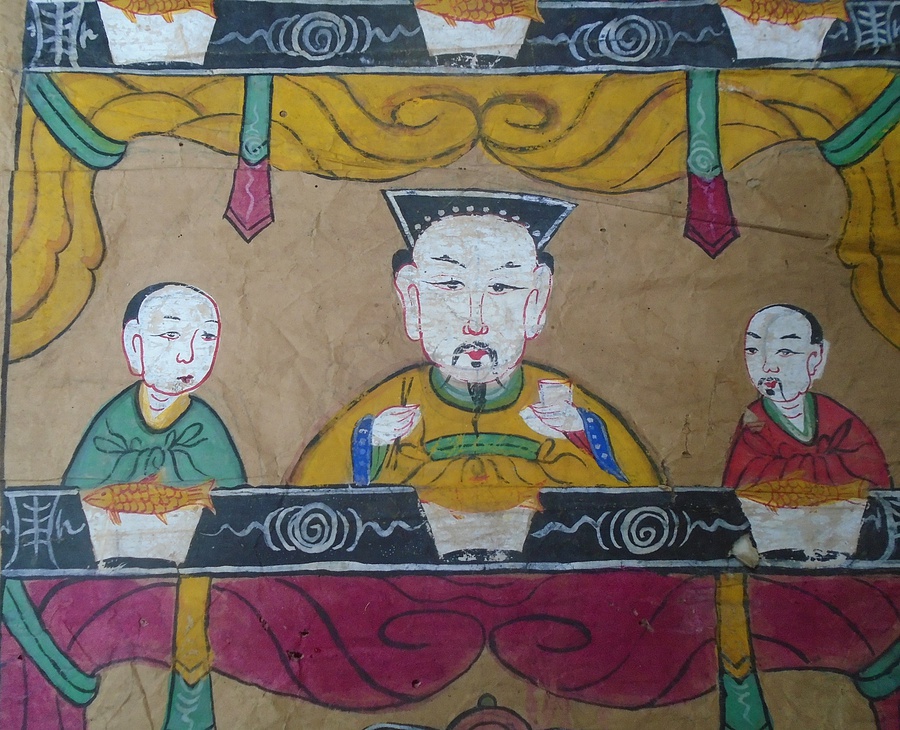 Antique Hall of Family Ancestors: Traditional Yao Painting from Vietnam 