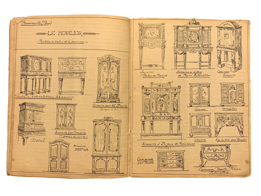 Illustrated Notebook/Manuscript on Furniture Making