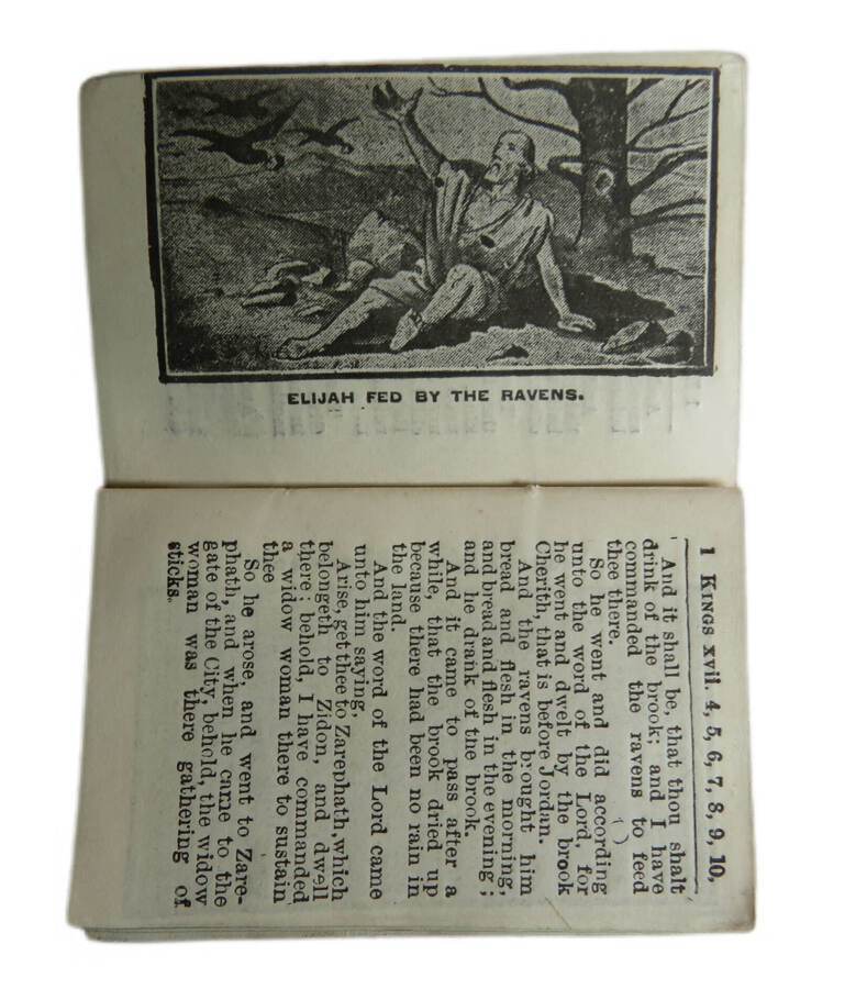 Antique The Illustrated Bible also verses entitled Railway to Heaven (A Miniature Bible Text)