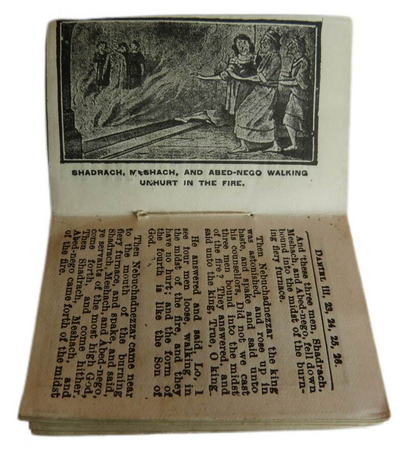 Antique The Illustrated Bible also verses entitled Railway to Heaven (A Miniature Bible Text)