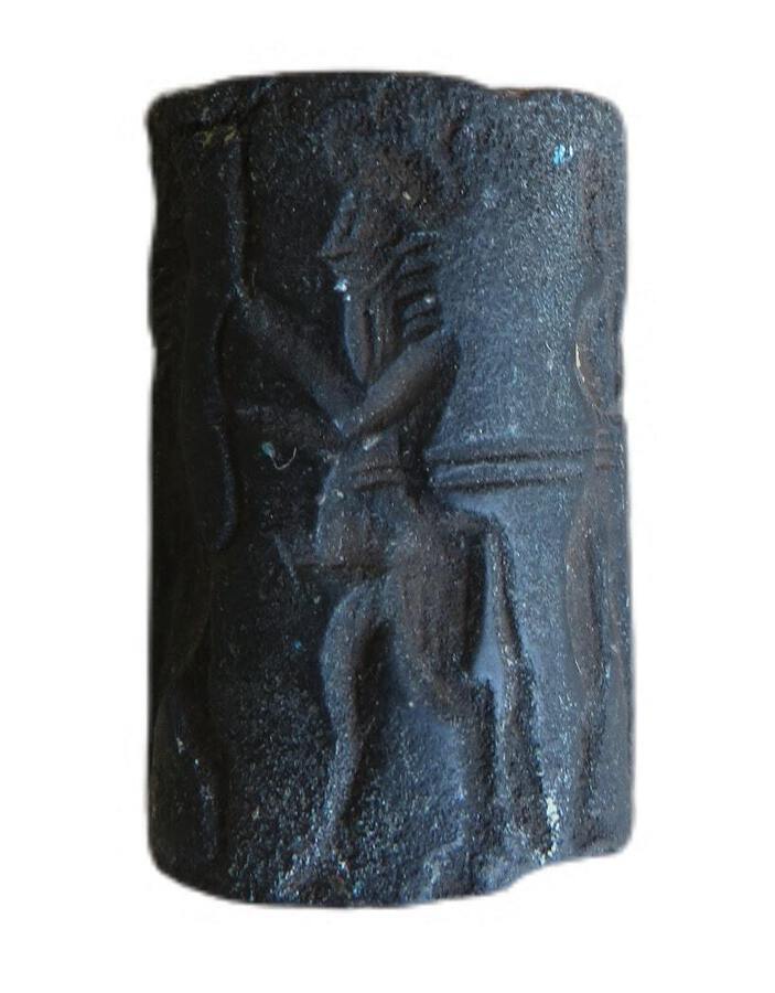 Antique Cylinder Seal Referencing Legend of Gilmagesh