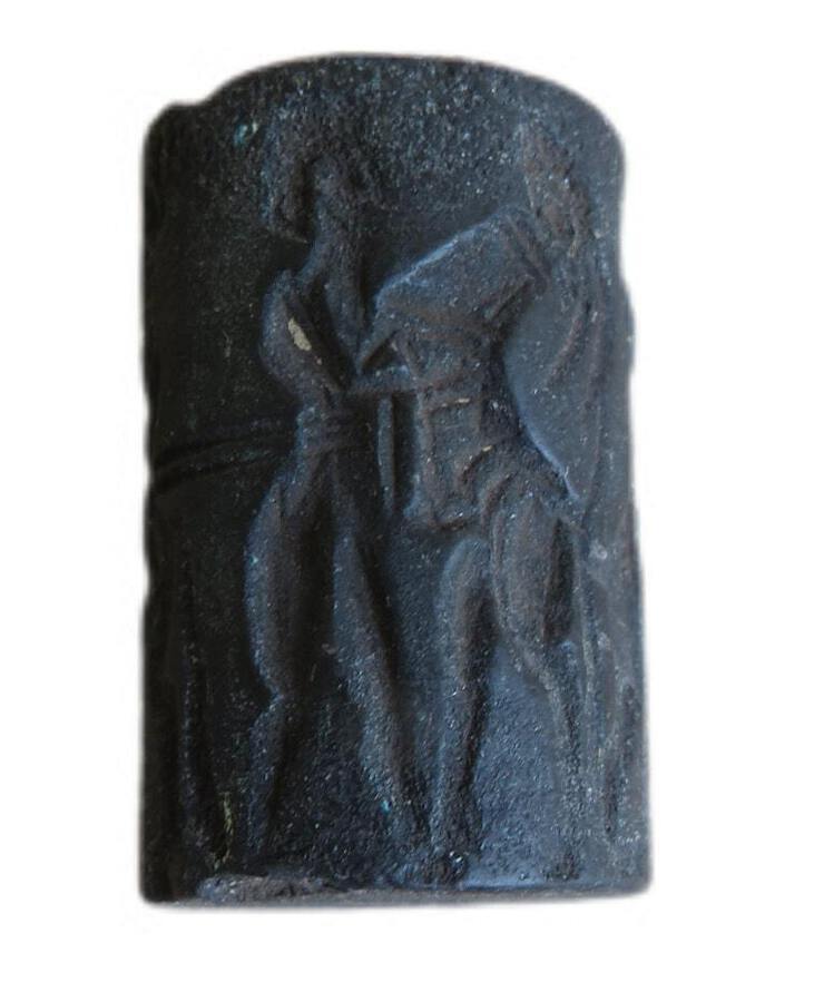 Antique Cylinder Seal Referencing Legend of Gilmagesh