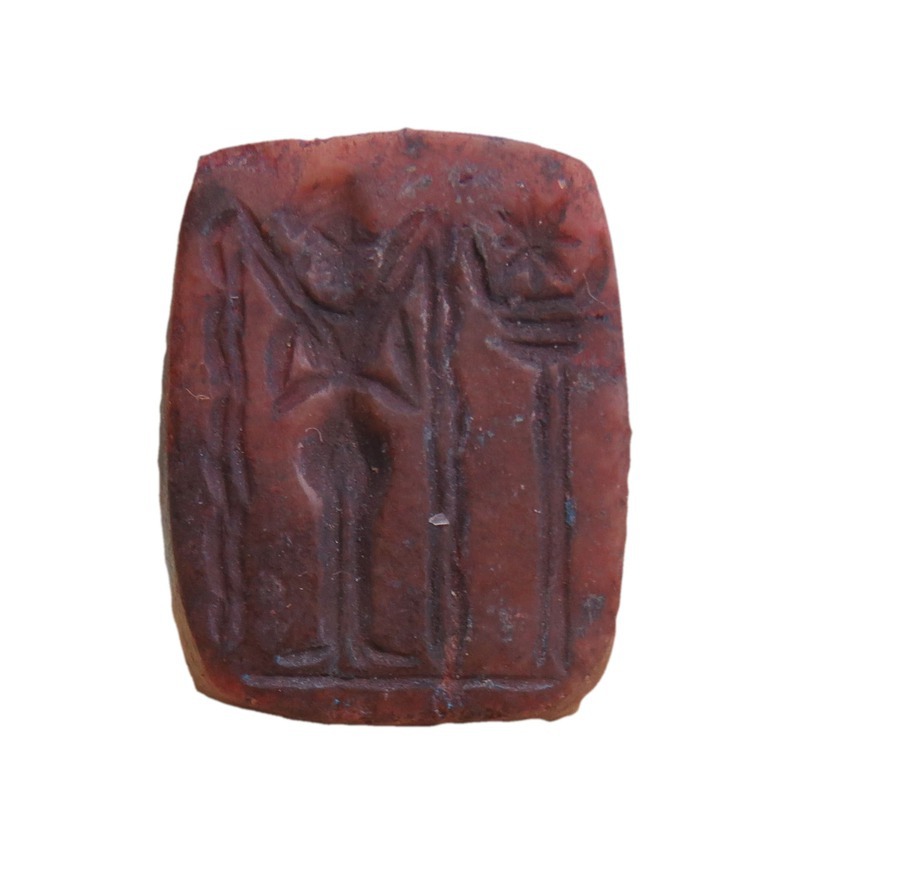 A Pyramid Chalcedony Stamp Seal
