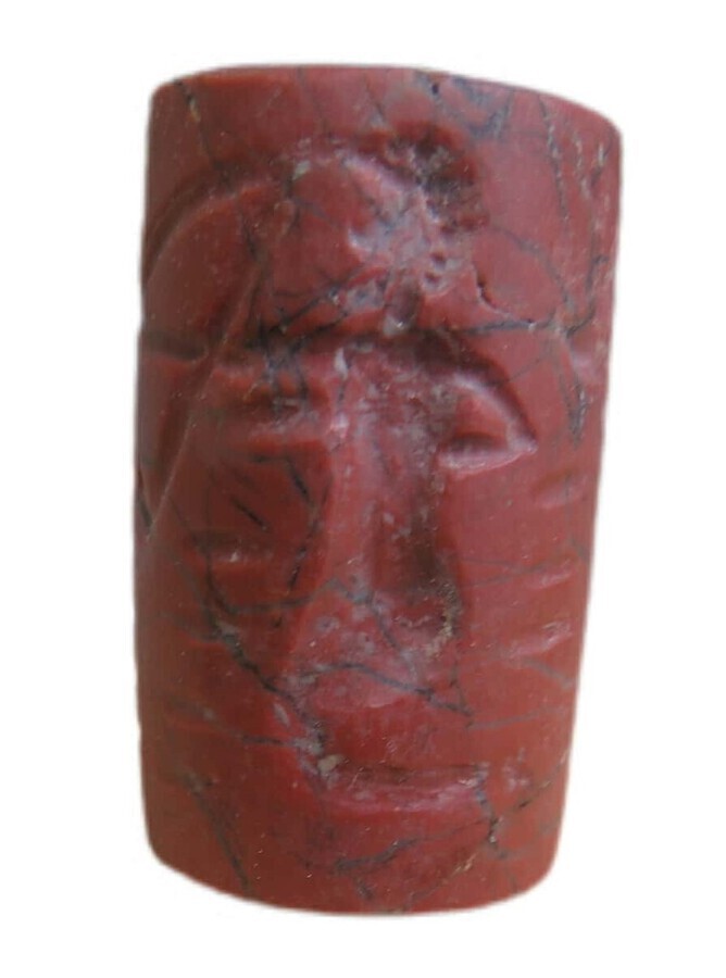 Antique Red Stone Cylinder Seal