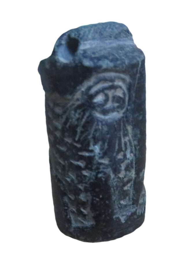 Antique Afghanistan Green Stone Cylinder Seal 