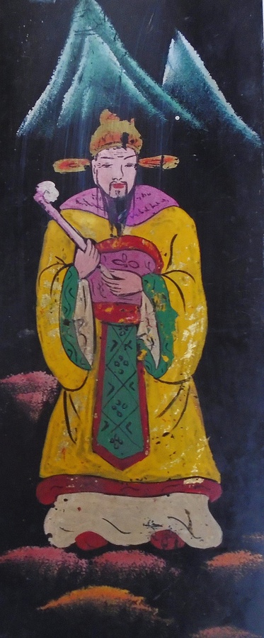 Lacquer Panel of a Scholar, Possibly Confucius