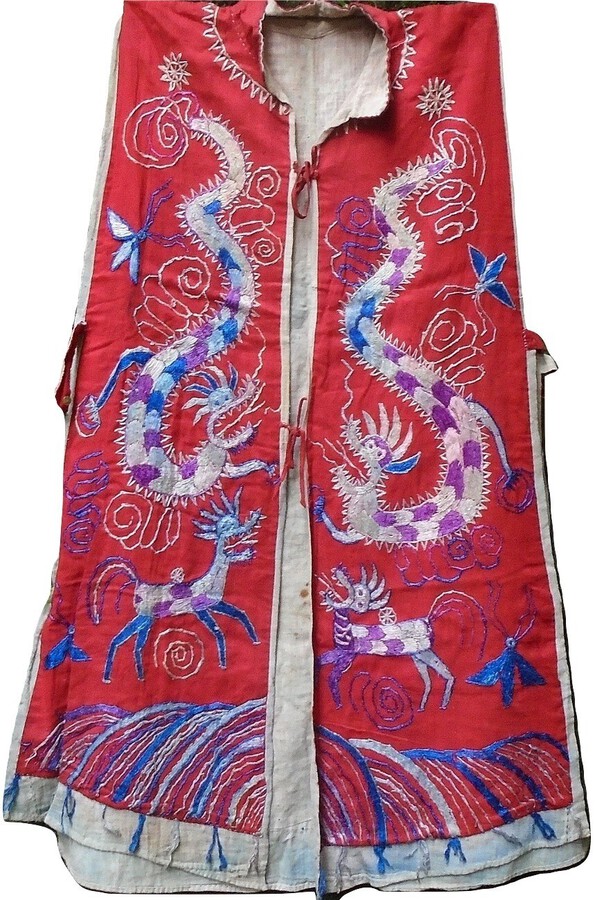 A Dao Shaman Embroidered Dragon Robe