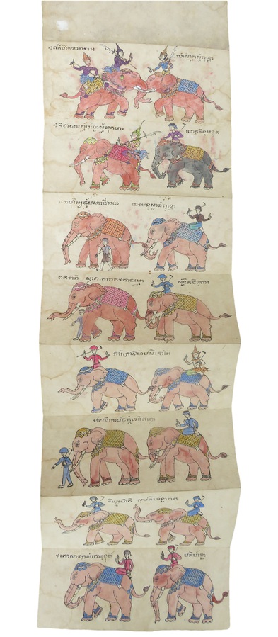 Folding Book on Elephants from Thailand