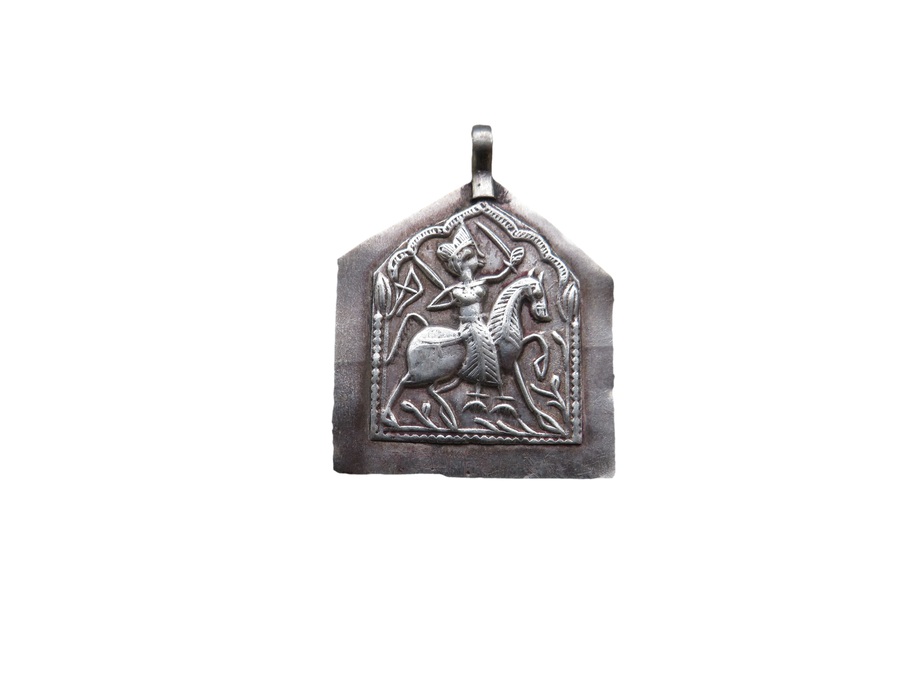 Antique Silver Pendant of Baba Ramdi