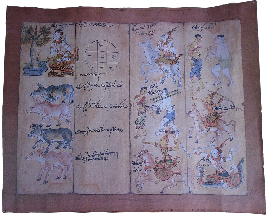 Thai Fortunetelling Manuscript Folio