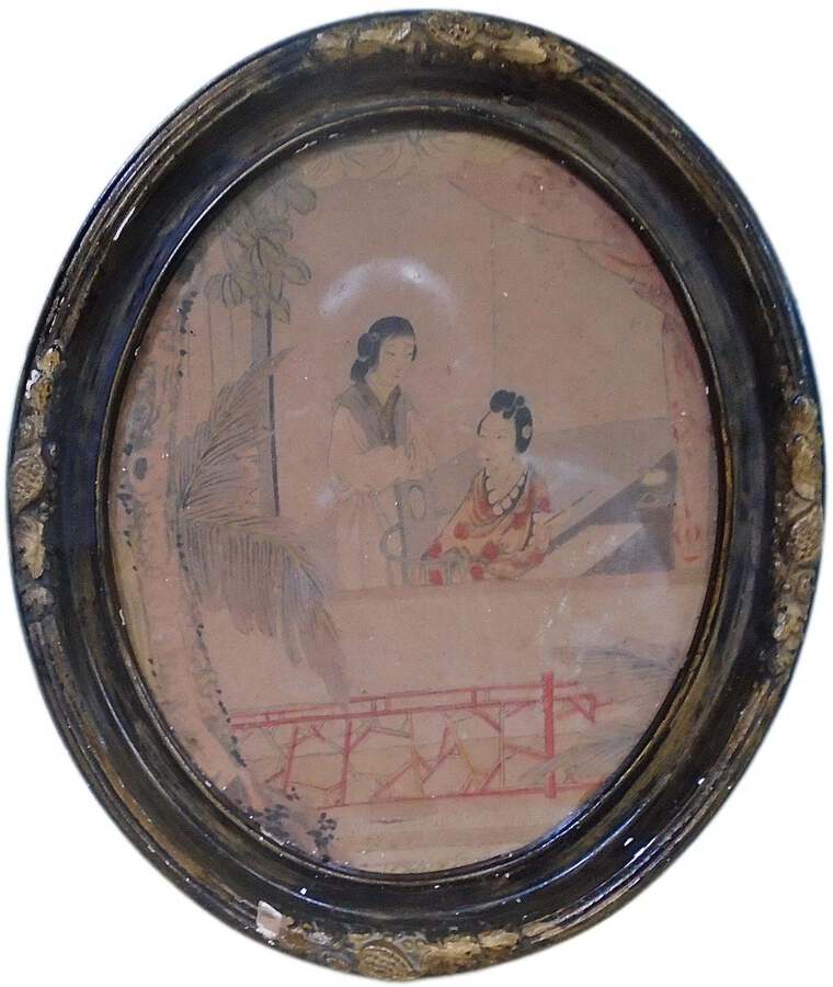 Painting in Oval Frame