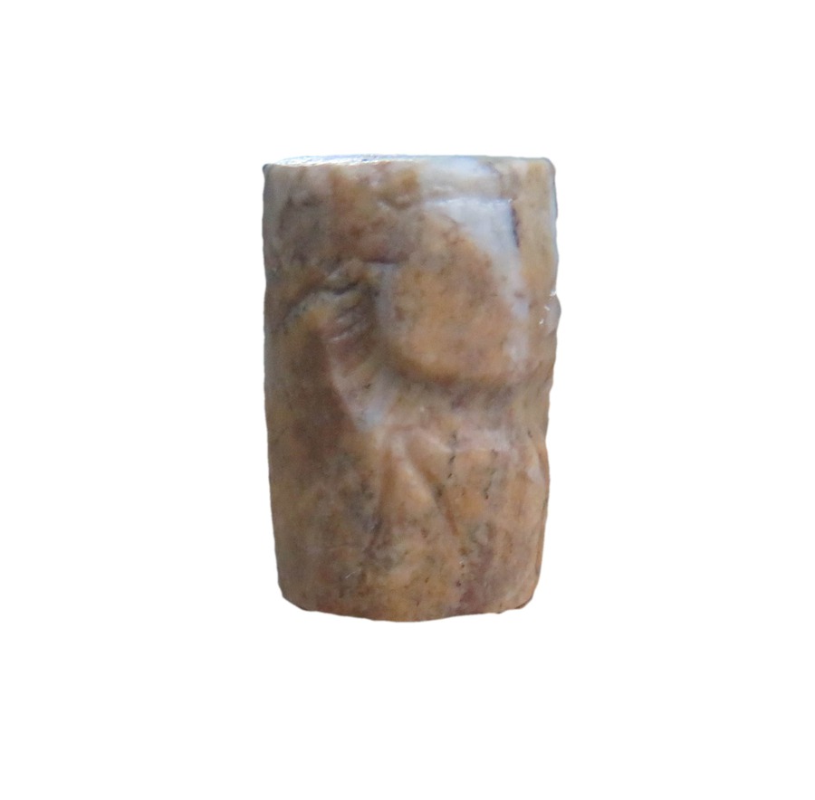 Antique Cylinder Seal Depicting Confronting Stags