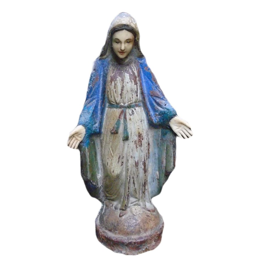 Wooden Virgin Mary Statue