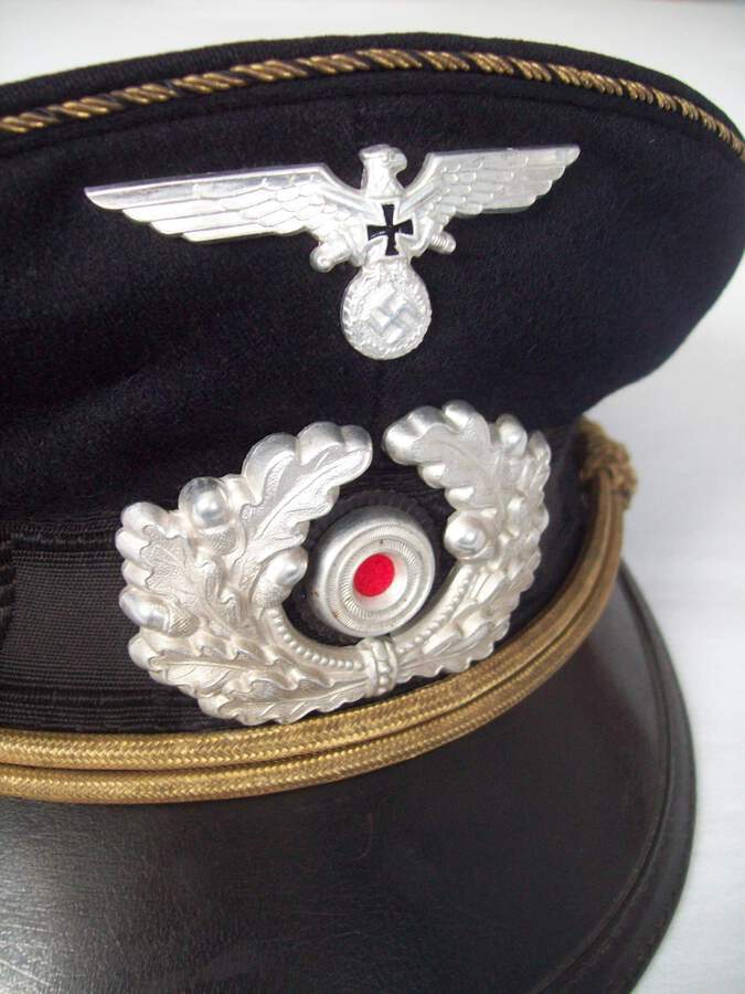 Antique Authentic German Visor Cap Kreisführer Reichskriegerbund WW2