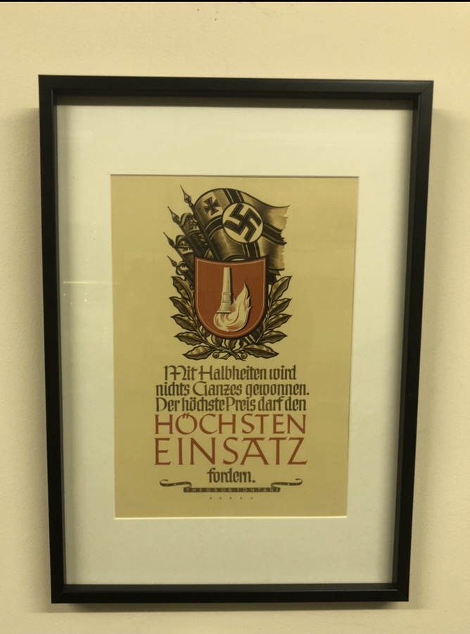 Original Framed WW2 German Poster Third Reich