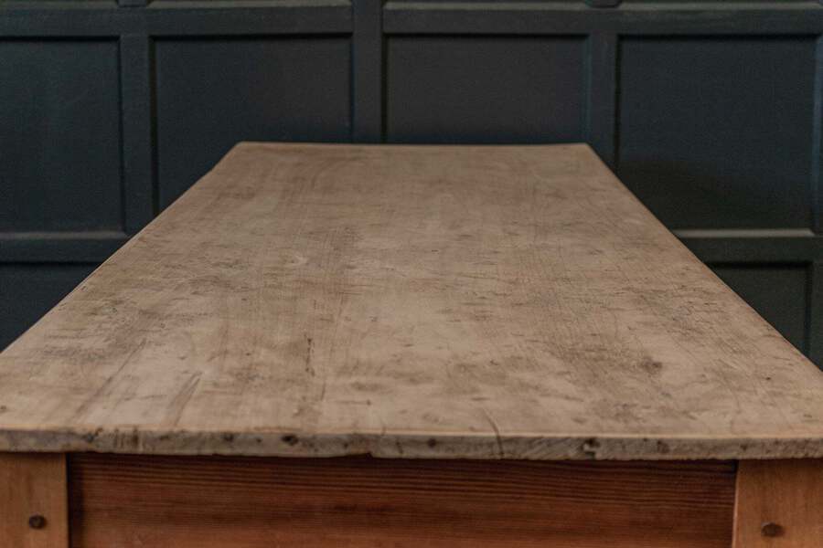 Antique 19thC French Scrub Top Table
