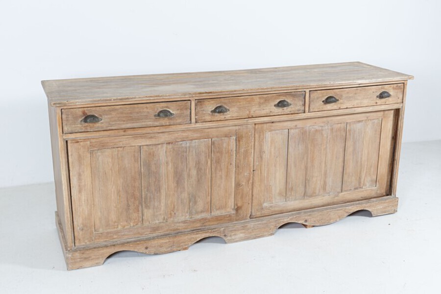 Antique Country House Bleached Pine Dresser Base