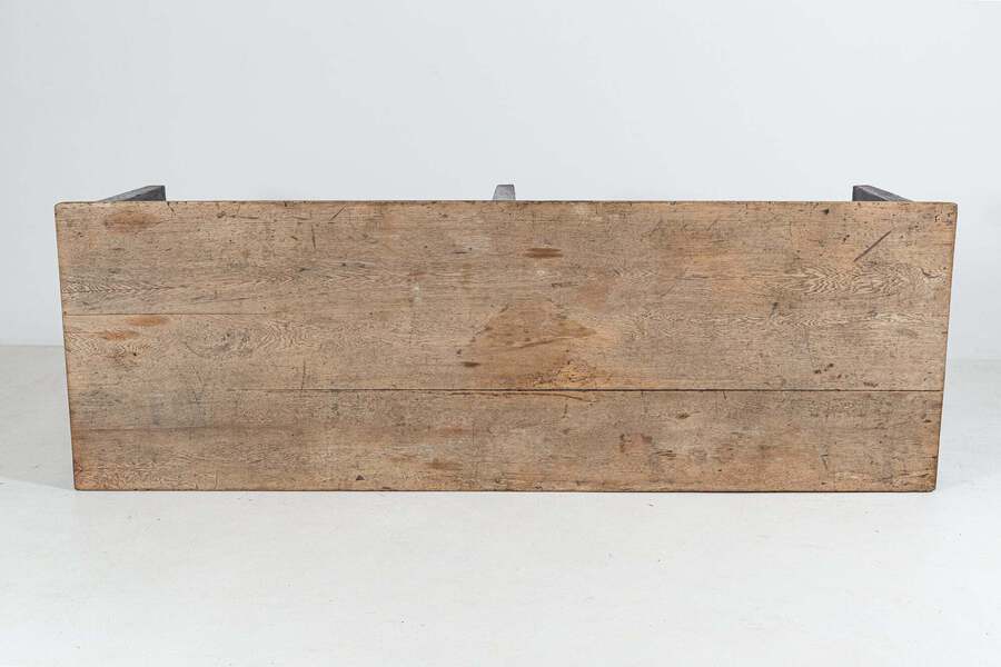 Antique 19thC English 3 Plank Oak Refectory Table
