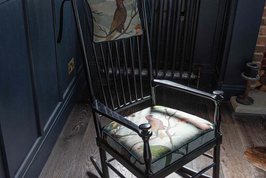 Antique Midcentury 'Isabella' Rocking Chair by Karl-Axel Adolfsson, Black Ebonized