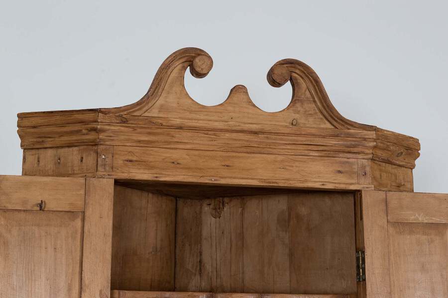 Antique George III English Pine Corner Cupboard
