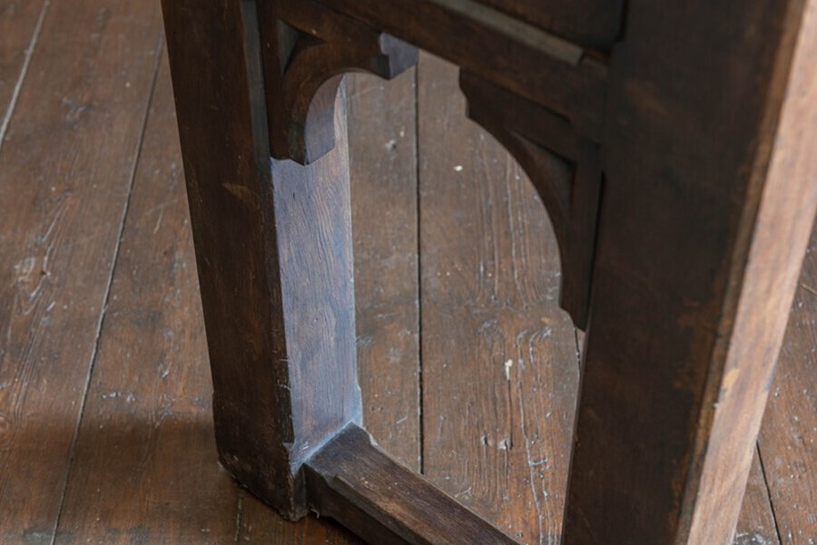 Antique English 19thC Oak Church Prep Table Counter