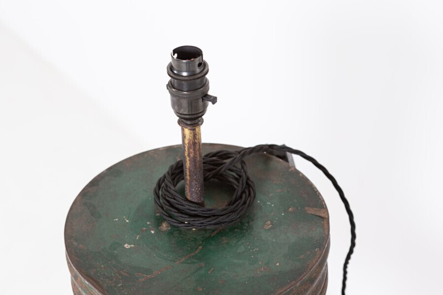Antique 19thC Toleware Tea Cannister Lamp