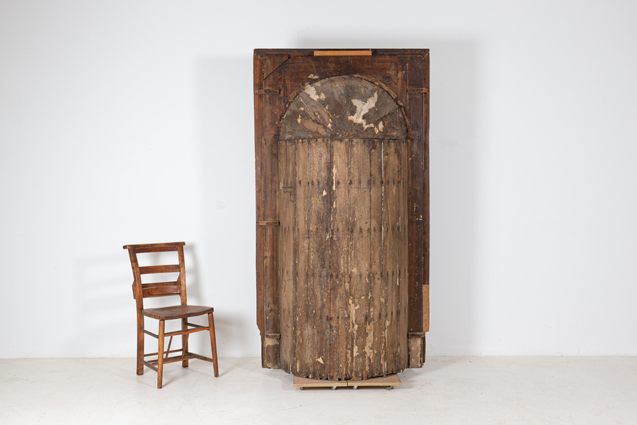 Antique Georgian Painted Barrell Back Corner Cupboard