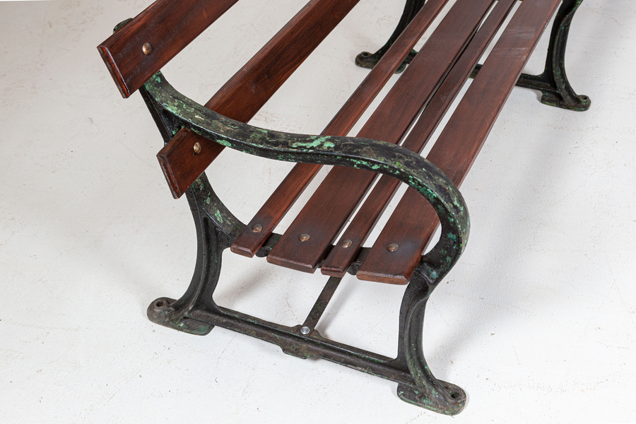 Antique 19thC English Cast Iron Bench