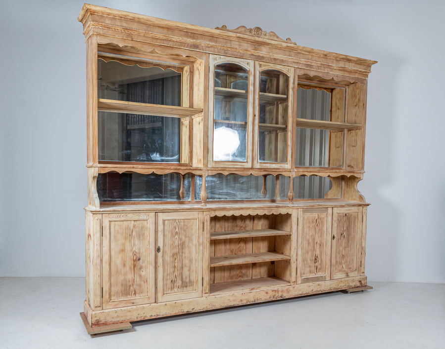 Antique 19thC Monumental French Boulangerie Shop Cabinet