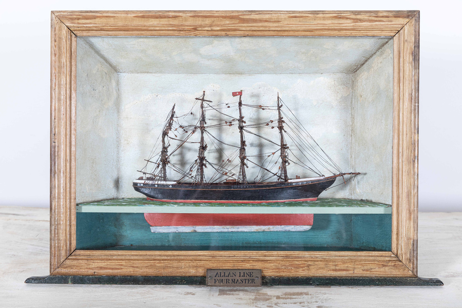 English 19thC Ship Diorama