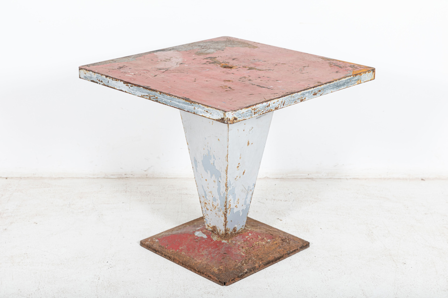 Painted French Tolix Kub Bistro Table