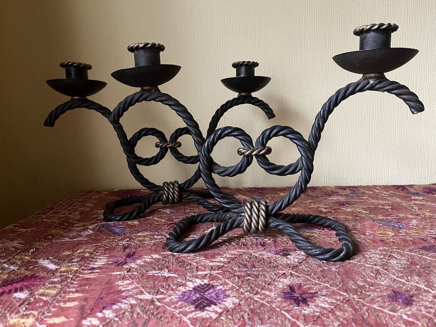 A pair of candelabras