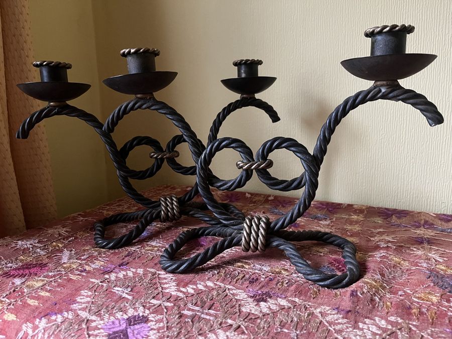 Antique A pair of candelabras