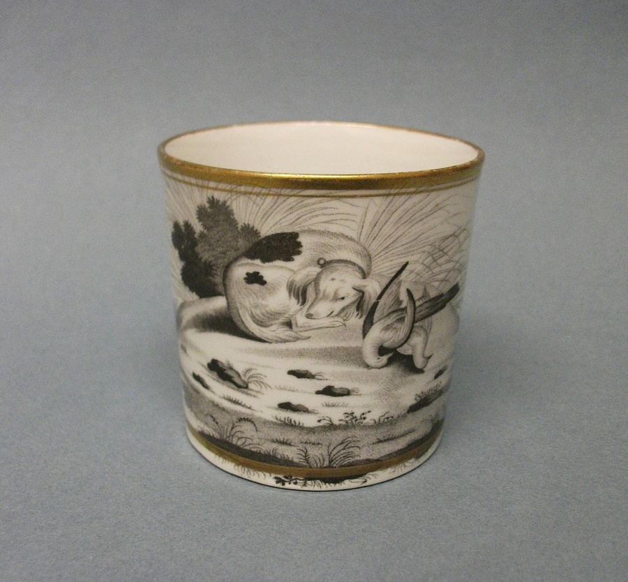 Spode Bat Printed Coffee Can, c.1810 (B)