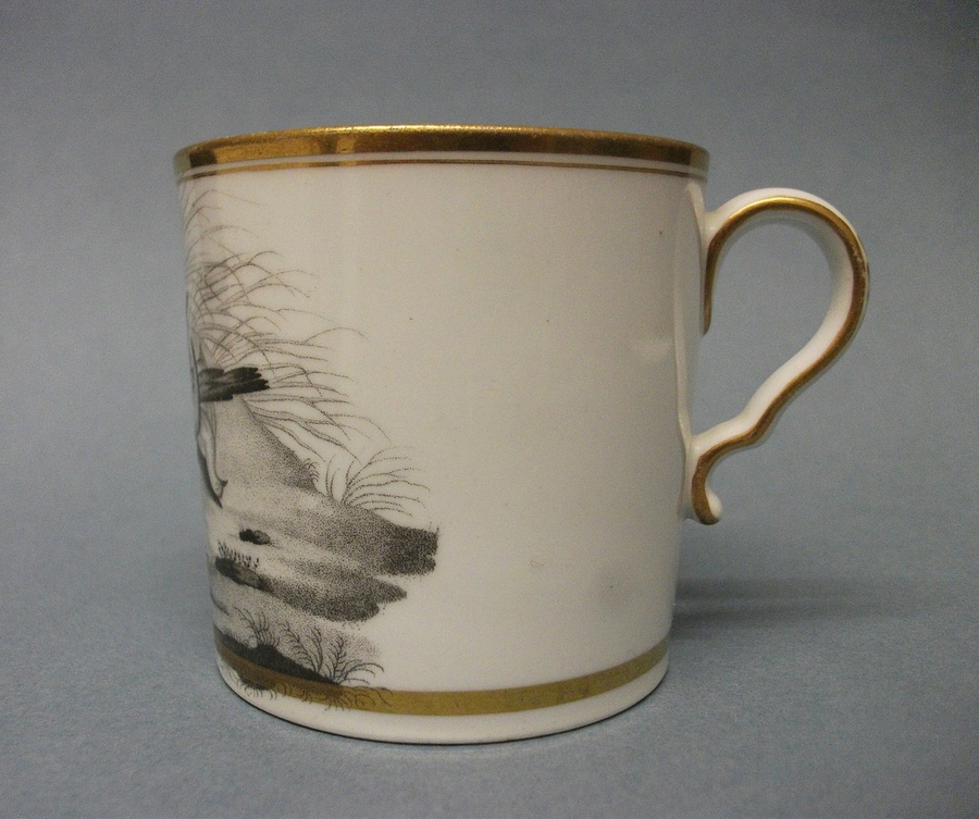 Antique Spode Bat Printed Coffee Can, c.1810 (B)