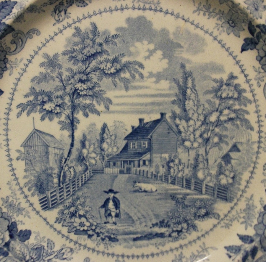 Antique Joseph Heath & Co. The Residence of Richard Jordan, New Jersey, c.1835