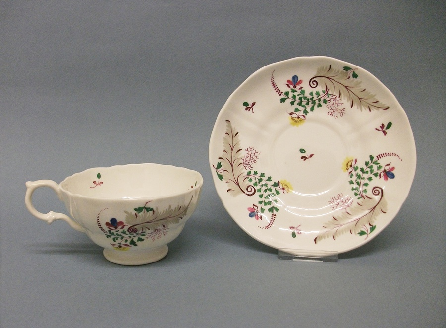 A Staffordshire Tea Cup and Saucer, c.1835