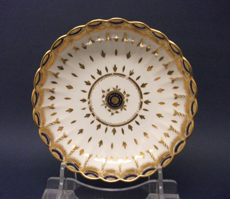 Antique Worcester Tea Bowl, Coffee Cup and Saucer, c.1775-85