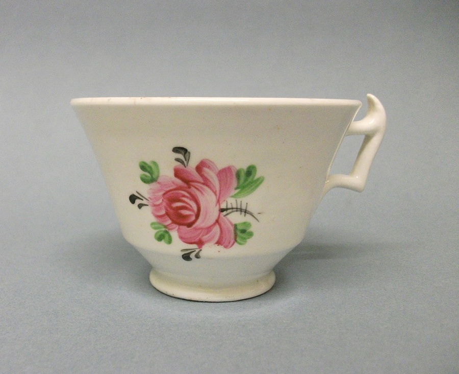 Antique Staffordshire London Shape Coffee Cup & Saucer, c.1815-20