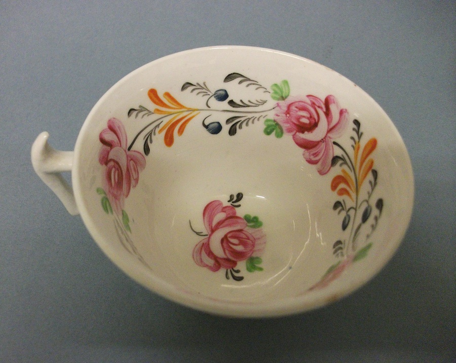 Antique Staffordshire London Shape Coffee Cup & Saucer, c.1815-20