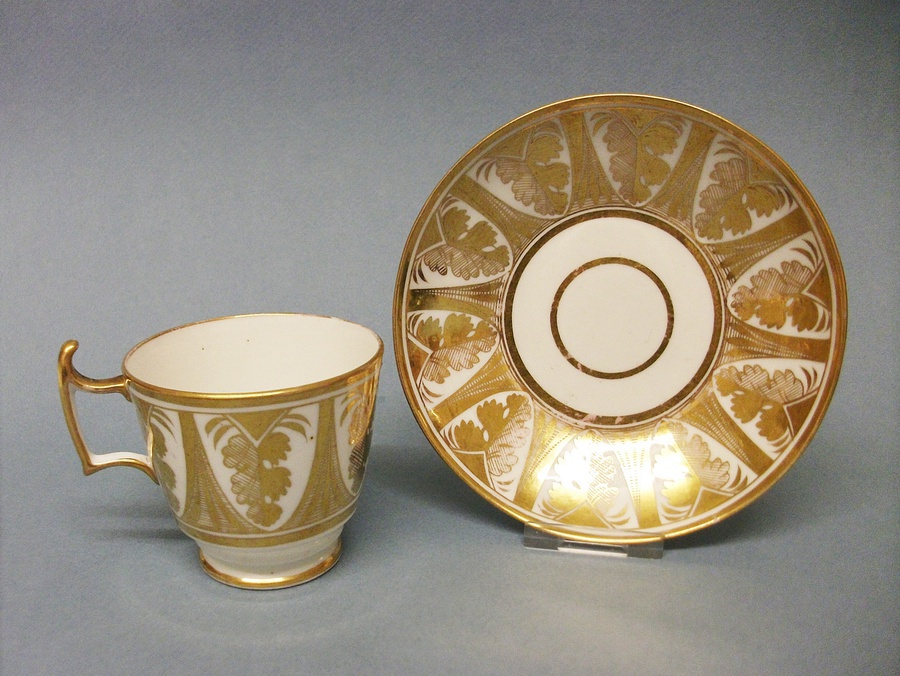 Coalport London Shape Coffee Cup and Saucer, c.1815 (B)